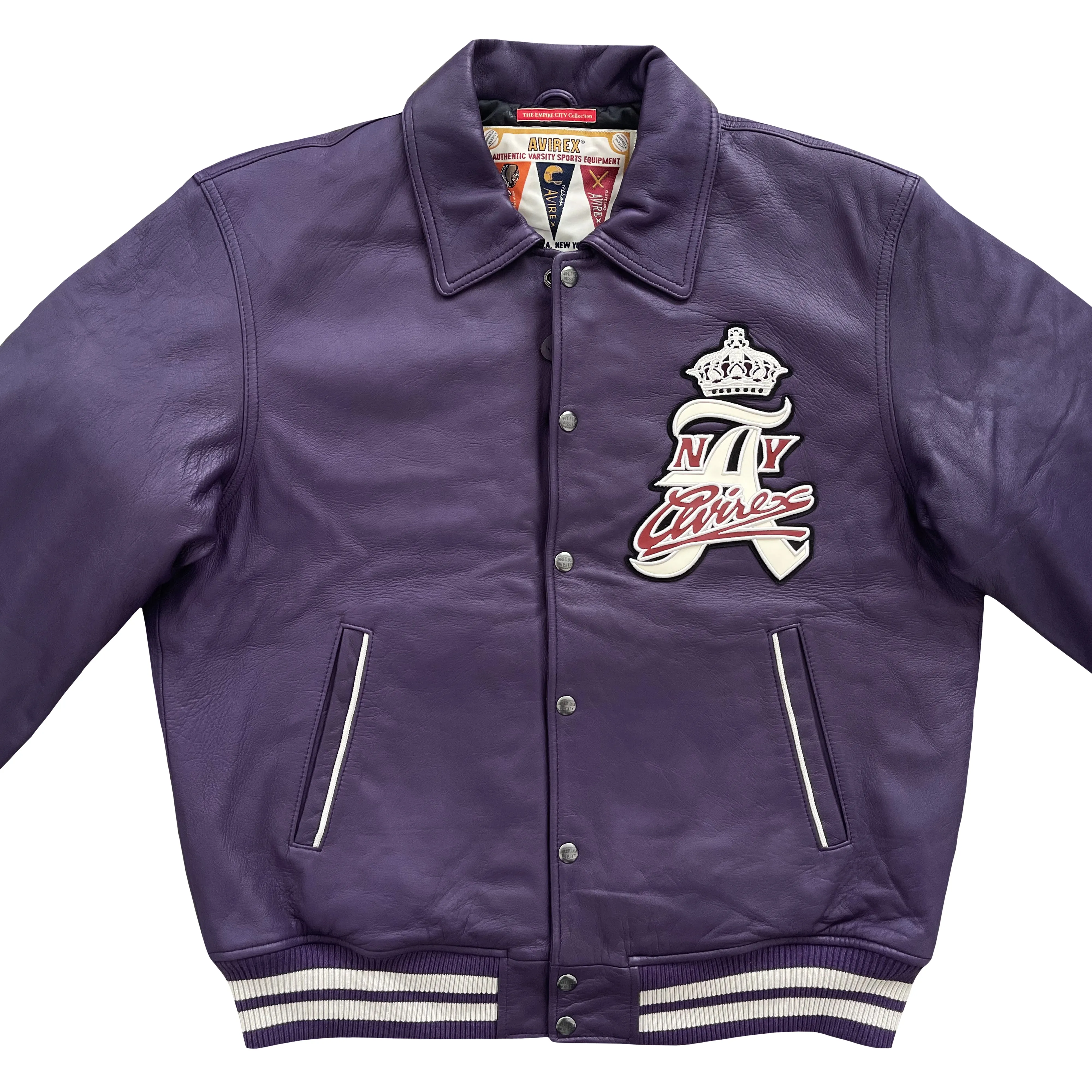 Avirex New York Leather Varsity Jacket - L