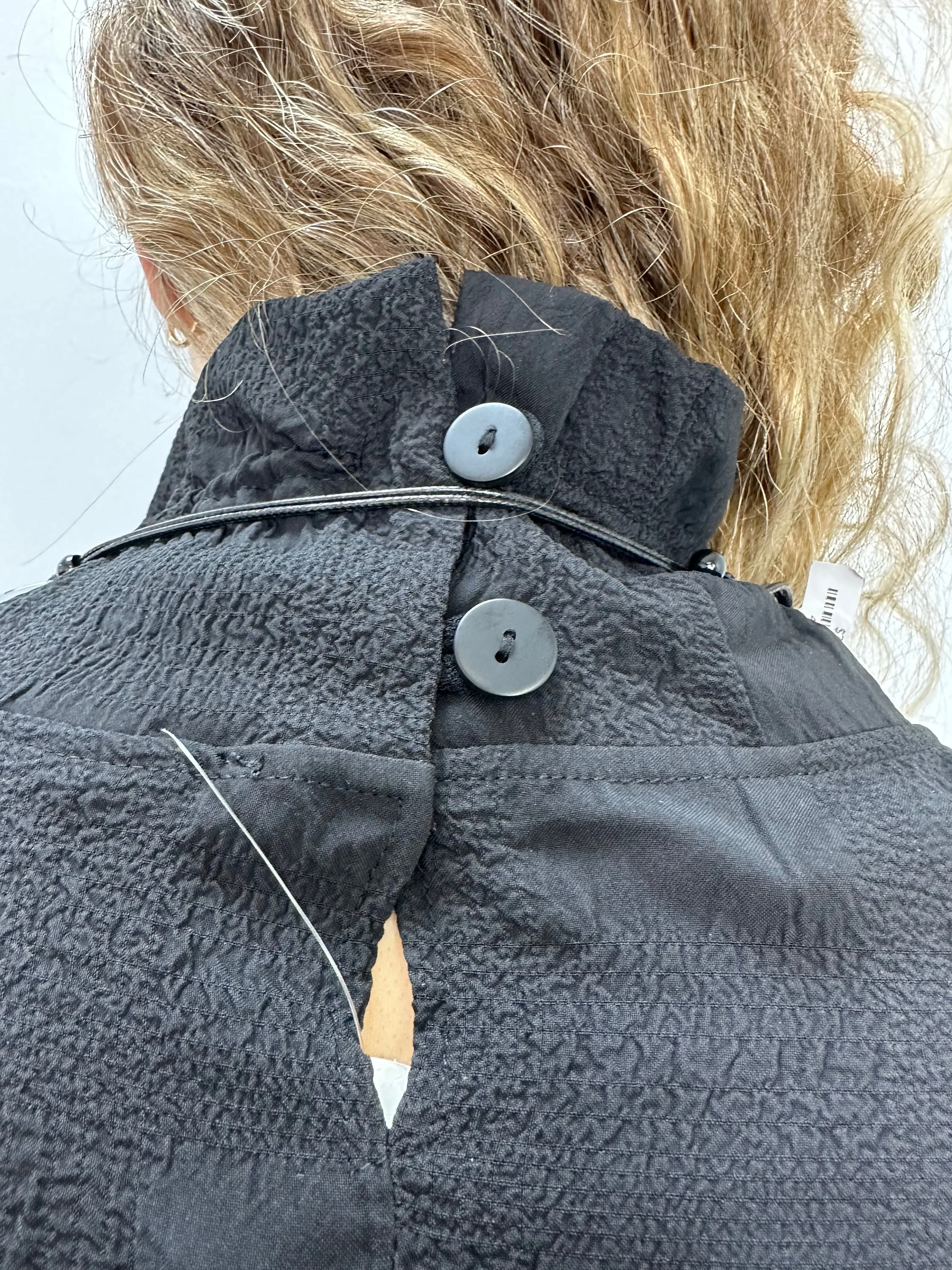 Black and Silver Long Sleeve Mock Neck