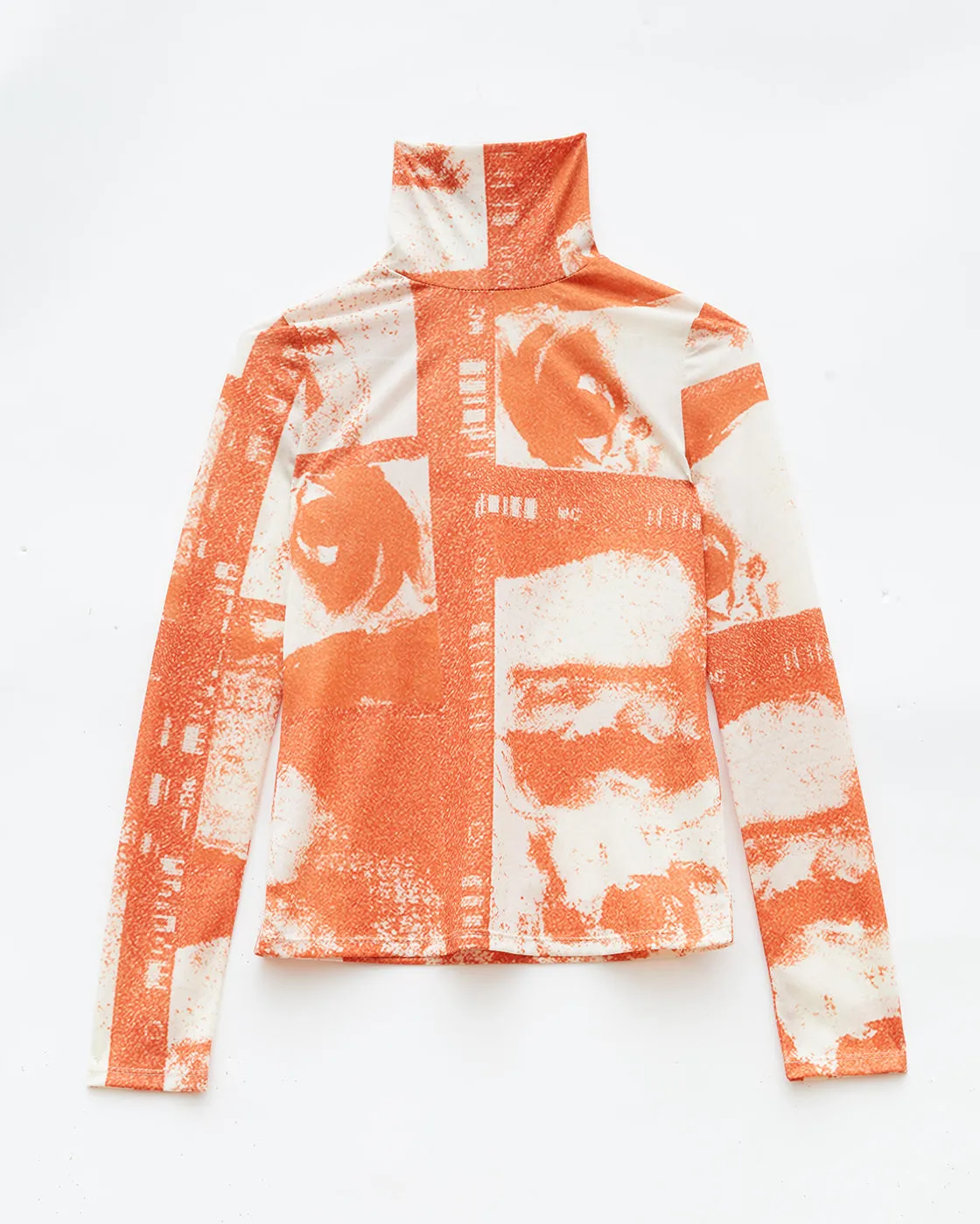 Bronte Top Mesh Print Rust