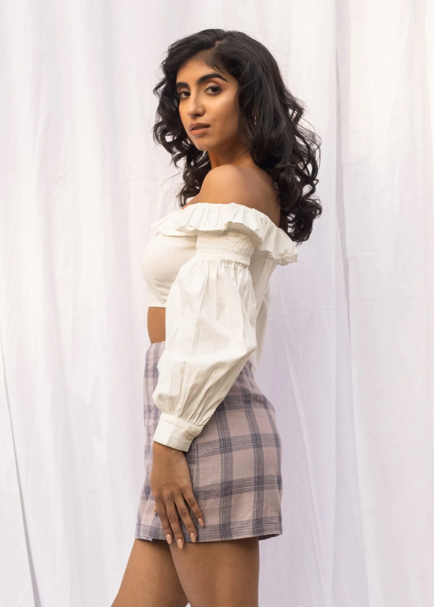 Giselle White Frill Corset Top