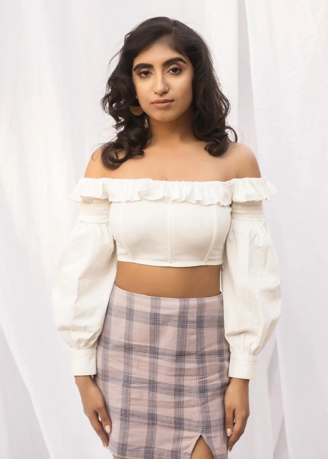 Giselle White Frill Corset Top