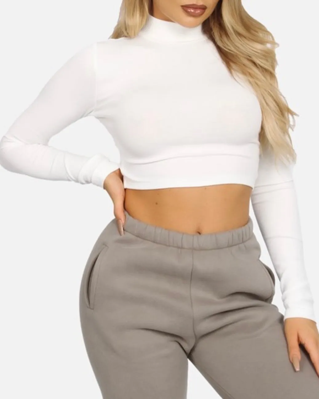 Iris Ribbed Top (White)