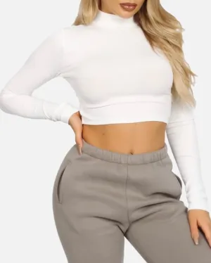 Iris Ribbed Top (White)