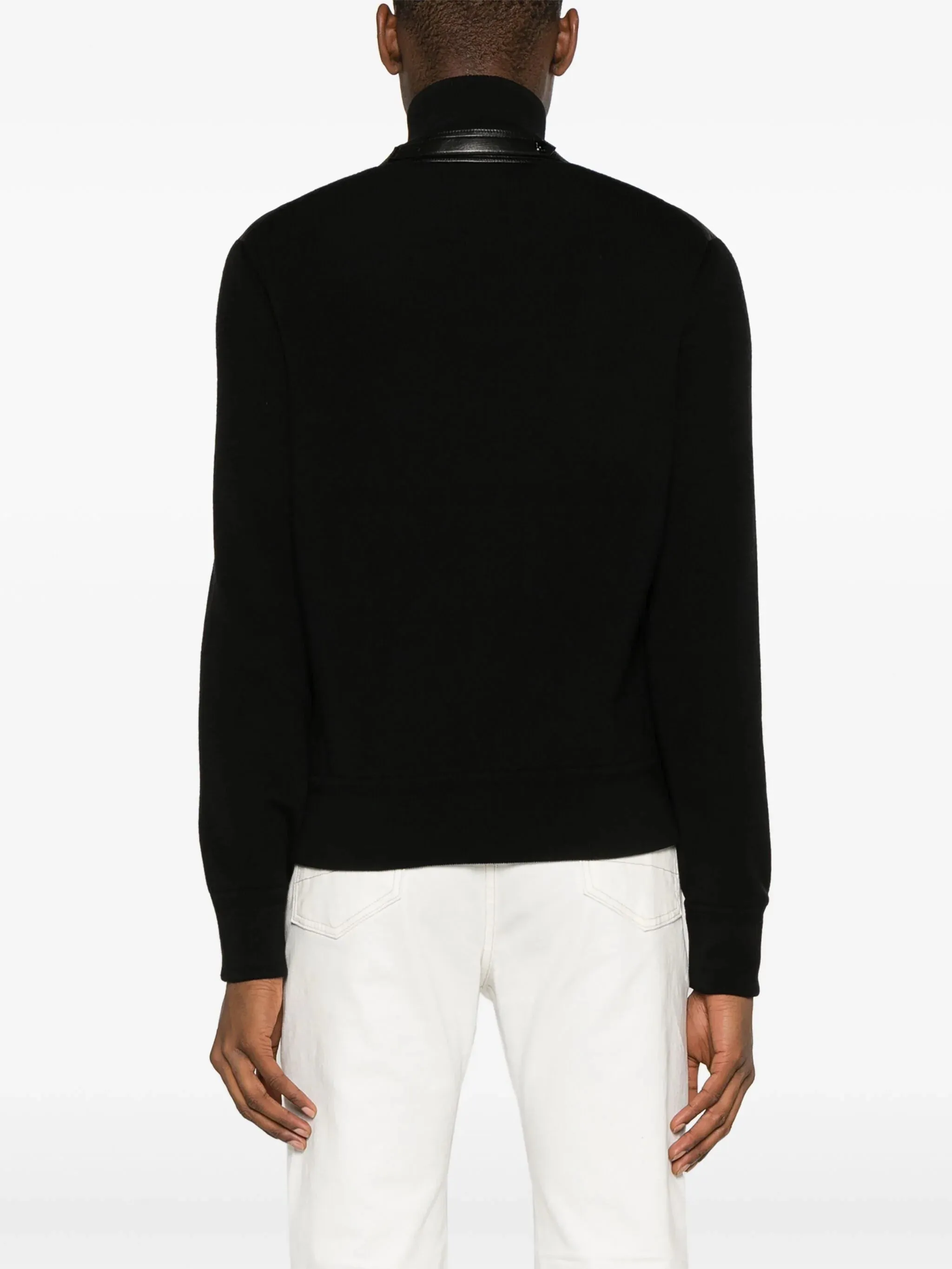 Padded-Panel Knitted Jacket