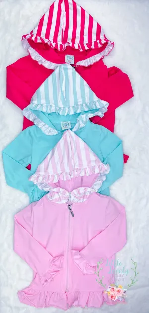 Ruffle Hoodie Jackets