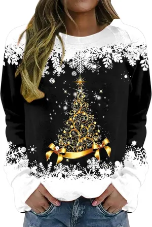 Ugly Sweatshirts For Women Ugly Merry Christmas Sweaters Funny Santa Vintaga Xmas Sweatshirt Plus Size