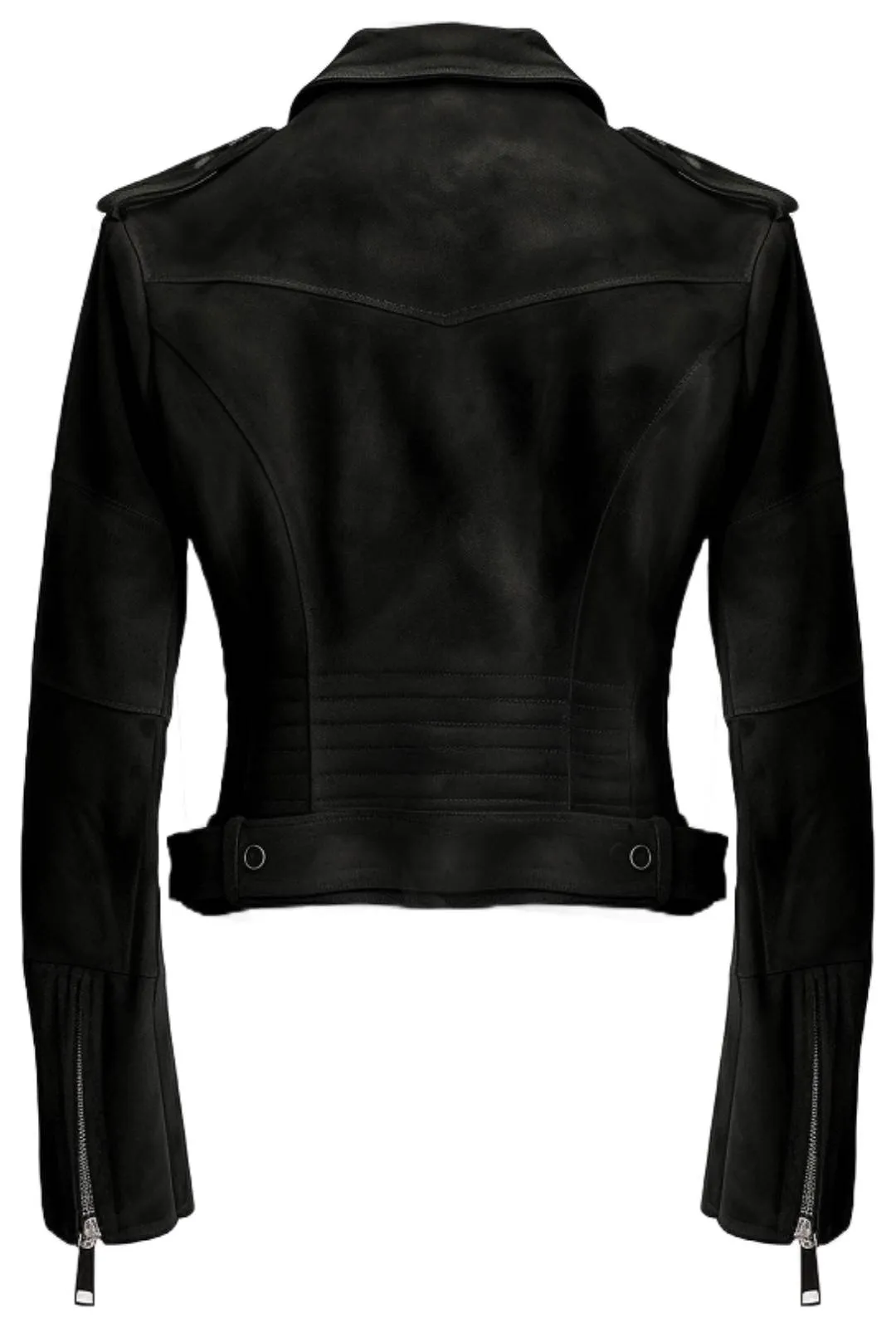 Women Black Suede Leather Jacket