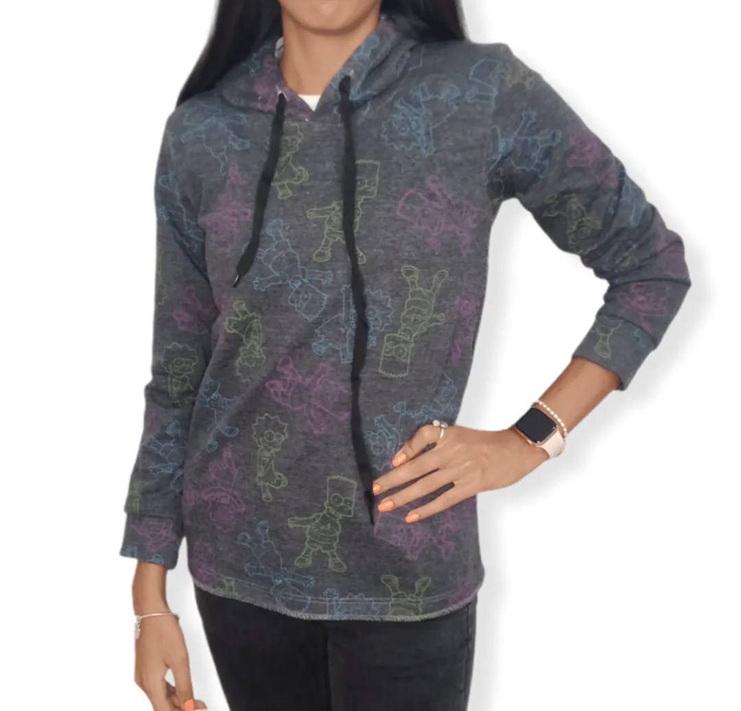 Women Hoodie Sweatshirt - Dark Grey